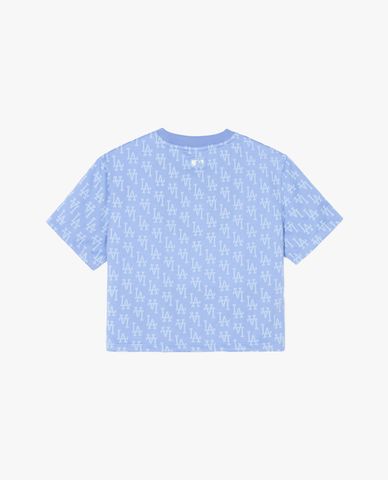 MLB - Áo croptop nữ cổ tròn tay ngắn Monogram