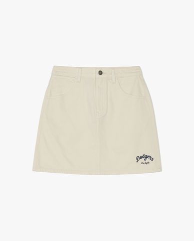 MLB - Chân váy denim phom chữ A mini Varsity Culsive
