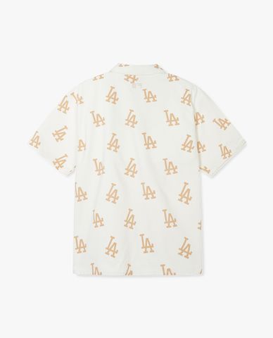 MLB - Áo sơ mi denim unisex tay ngắn Basic Multi Mega Logo Prints