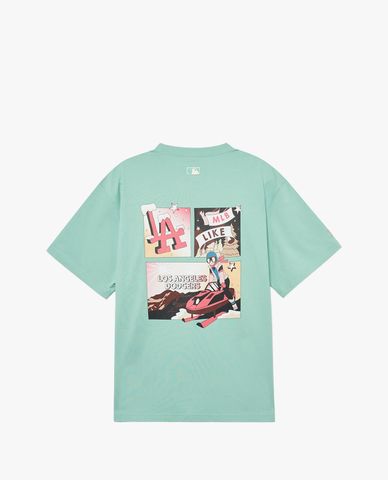 MLB - Áo thun unisex cổ tròn tay ngắn phom suông hiện đại