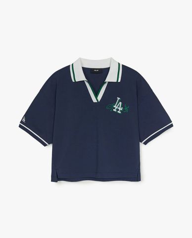 MLB - Áo polo nữ tay ngắn phom croptop Athleisure