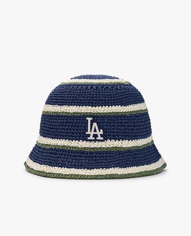 MLB - Nón bucket unisex dệt kim Stripe Summer