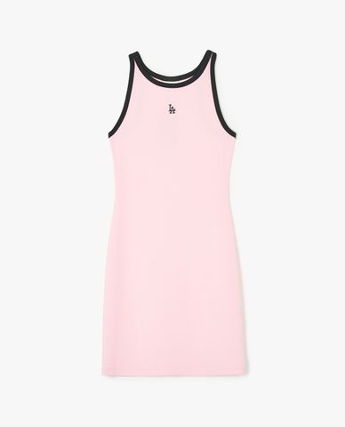 MLB - Đầm sát nách nữ cổ tròn mini Basic Small Logo Ribbed Ringer