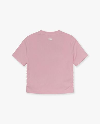 MLB - Áo croptop nữ cổ tròn tay ngắn Heart Athleisure
