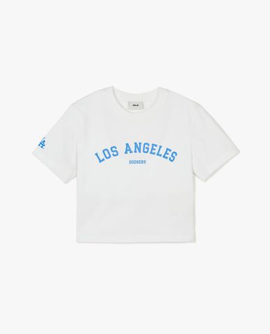 MLB - Áo croptop nữ cổ tròn tay ngắn Varsity Slim