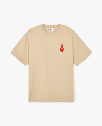MLB - Áo thun unisex cổ tròn tay ngắn Heart Small Logo