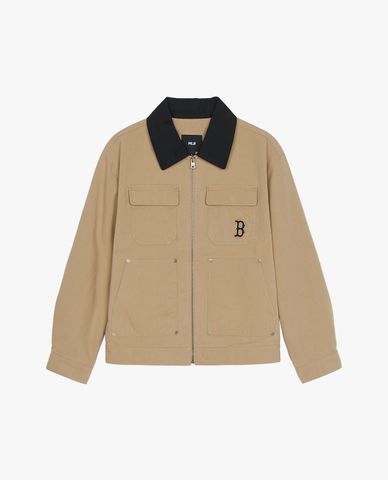 MLB - Áo khoác sơ mi unisex cổ bẻ tay dài Basic Collar Work
