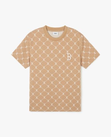 MLB - Áo thun unisex cổ tròn tay ngắn Diamond Monogram Jacquard