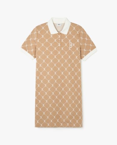 MLB - Đầm polo nữ cổ bẻ tay ngắn mini Diamond Monogram Jacquard Piqué