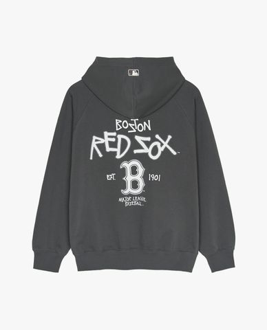 MLB - Áo hoodie unisex tay dài phối mũ Basic Back Lettering Graphic