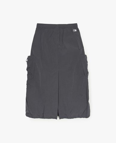 MLB - Chân váy phom suông midi Gorpcore Glossy Nylon