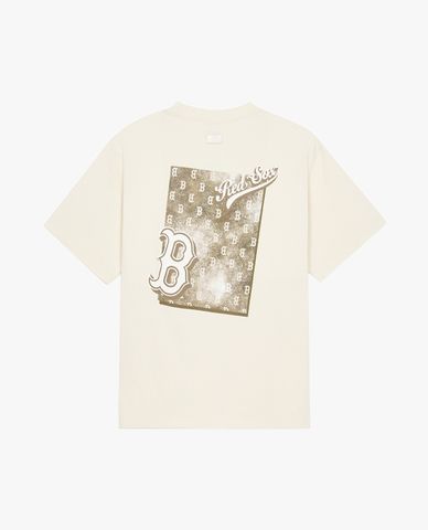 MLB - Áo thun unisex cổ tròn tay ngắn hiện đại Vintage Monotive