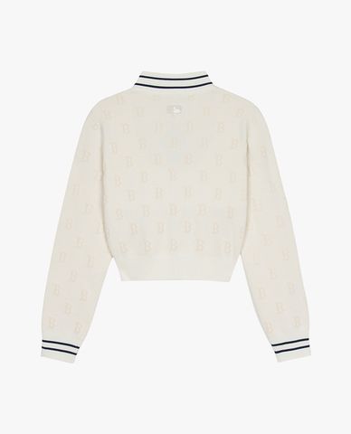 MLB - Áo khoác cardigan unisex cổ tròn tay dài Monogram