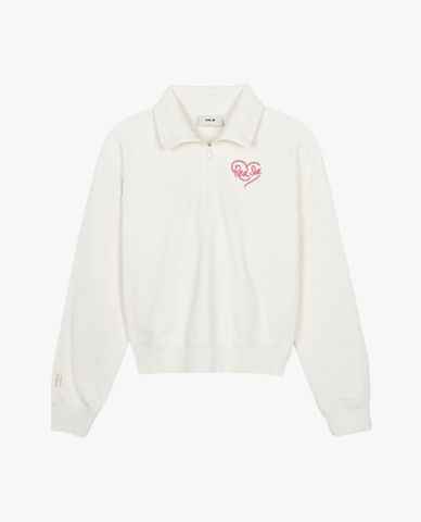 MLB - Áo sweatshirt nữ cổ bẻ tay dài New York Yankees