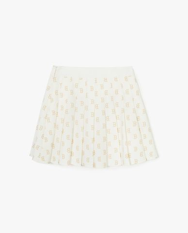 MLB - Chân váy xếp li mini Tone One Tone Print Monogram