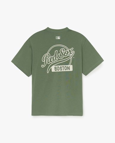 MLB - Áo thun unisex cổ tròn tay ngắn Basic Street Cursive