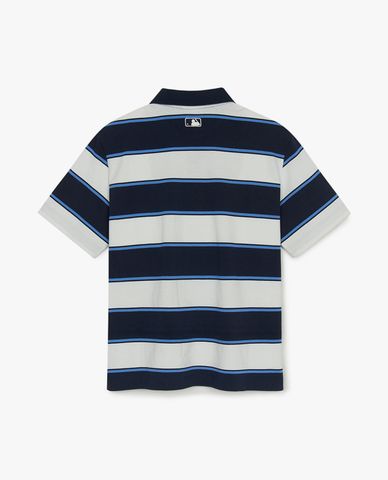 MLB - Áo polo unisex Varsity Stripe Overfit