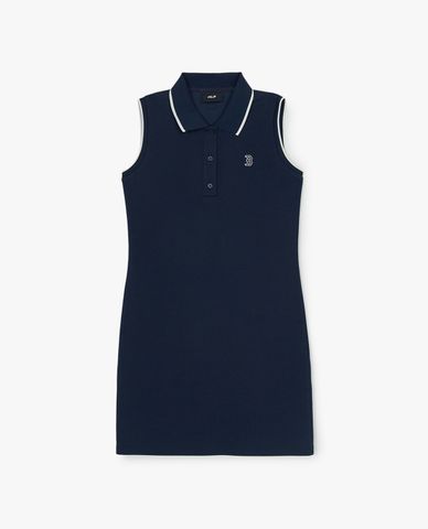 MLB - Đầm sát nách mini cổ bẻ Varsity