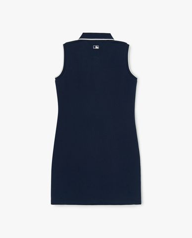 MLB - Đầm sát nách mini cổ bẻ Varsity