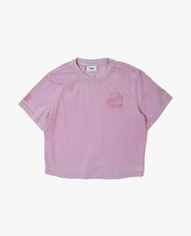 MLB - Áo croptop nữ cổ tròn tay ngắn Logo