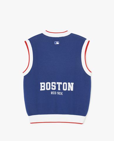 MLB - Áo khoác gilet unisex sát nách cổ V Wool Collar Varsity