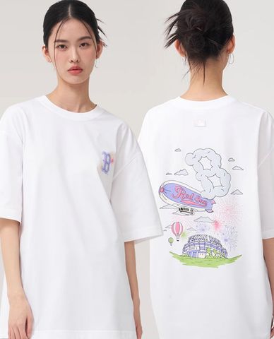 MLB - Áo thun unisex cổ tròn tay ngắn Summer Graphics