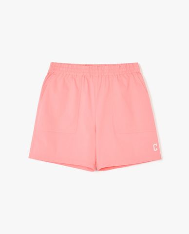 MLB - Quần shorts nữ ống rộng lưng thun Basic Cotton Touch 4 Part