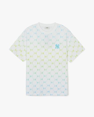 MLB - Áo thun unisex cổ tròn tay ngắn Jacquard Dia Monogram