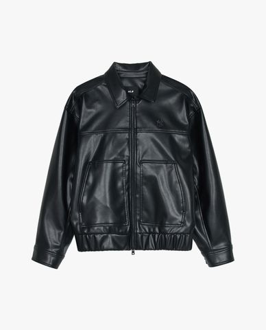MLB - Áo khoác da unisex cổ bẻ tay dài Basic Collar