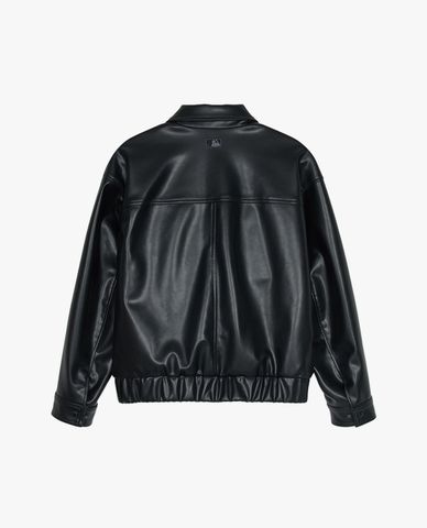 MLB - Áo khoác da unisex cổ bẻ tay dài Basic Collar