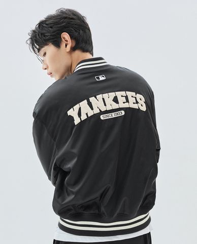 MLB - Áo khoác bóng chày unisex phối nút cài Nylon Basic