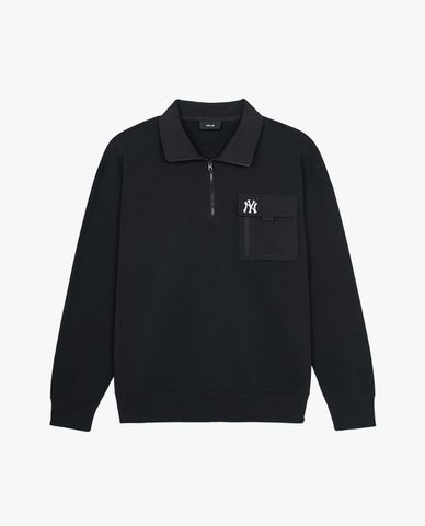 MLB - Áo sweatshirt nam cổ bẻ tay dài Basic Gorpcore