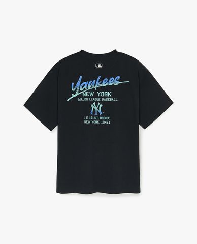 MLB - Áo thun unisex cổ tròn tay ngắn Basic Color Letter Mega