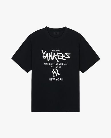 MLB - Áo thun unisex cổ tròn tay ngắn Street Lettering Overfit