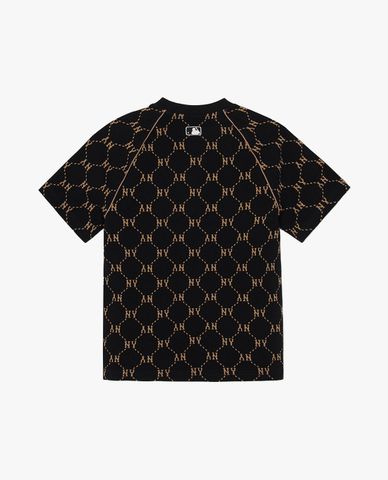 MLB - Áo thun unisex cổ tròn tay ngắn Jacquard Dia Monogram