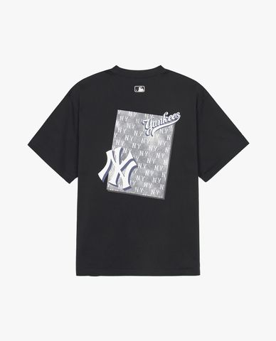 MLB - Áo thun unisex cổ tròn tay ngắn hiện đại Vintage Monotive