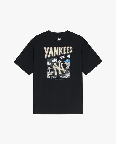 MLB - Áo thun unisex cổ tròn tay ngắn New Year Snake Cartoon Graphic