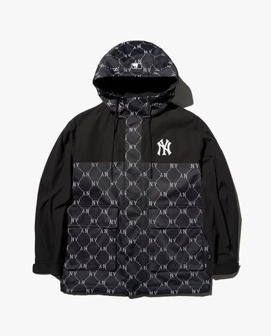 MLB - Áo khoác unisex phối mũ tay dài DIA Monogram Jaccquard