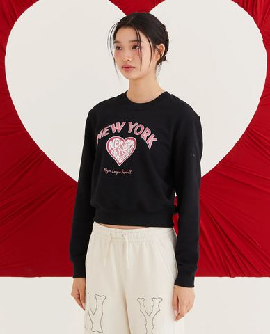 MLB - Áo sweatshirt nữ cổ tròn tay dài Heart