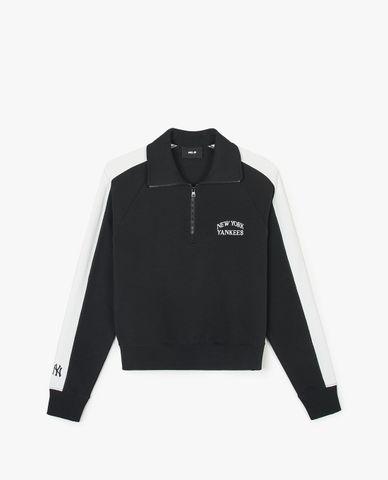 MLB - Áo sweatshirt nữ cổ bẻ tay dài Sportive Varsity Crop Half Zip Up