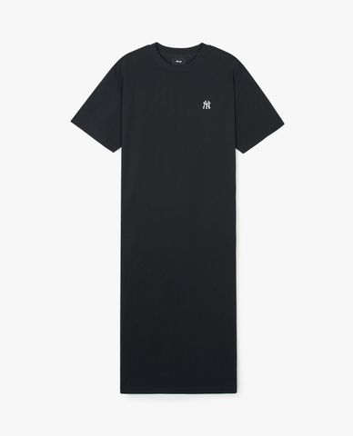 MLB - Đầm midi cổ tròn tay ngắn Basic Small Logo