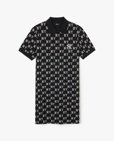 MLB - Đầm polo nữ cổ bẻ tay ngắn mini Mono Monogram Piqué