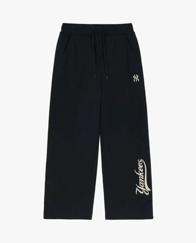 MLB - Quần dài nữ ống rộng lưng thun Varsity