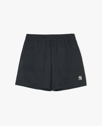 MLB - Quần shorts nữ ống rộng lưng thun Basic Cotton Touch 4 Part