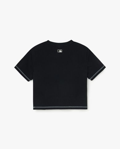 MLB - Áo croptop nữ cổ tròn tay ngắn Basic Coopers Logo