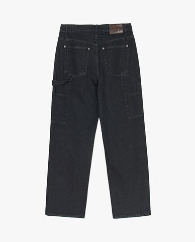 MLB - Quần jeans nam ống rộng Basic Small Logo