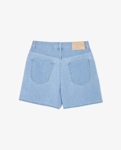 MLB - Quần shorts jeans nữ lưng cao Heart Logo Denim