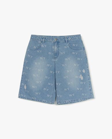 MLB - Quần shorts jeans nam Classic Jacquard Monogram
