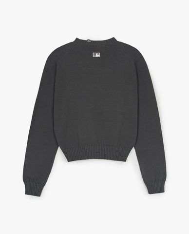 MLB - Áo dệt kim nữ cổ tròn tay dài Basic Vintage Coopers