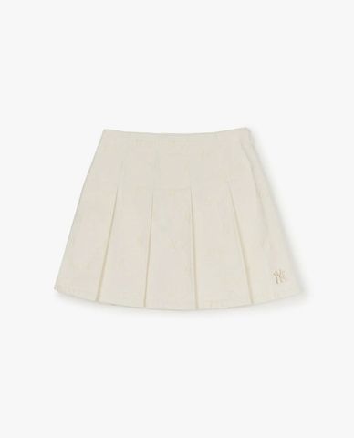MLB - Chân váy denim mini Classic Random Jacquard Monogram